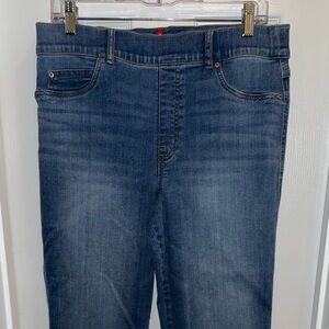 Spanx Pull Up Straight Leg Denim Pants Women’s XL Dark Wash Shaping Technology